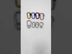 Silver Oval Spring Gate Carabiner Metal Snap Hook Connector for Bags Straps and Cable Loops