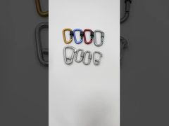 シルバー D シェイプ スナップ フック スプリング クリップ コネクタ、キーホルダー、バッグ、ストラップ、吊り下げアクセサリー用